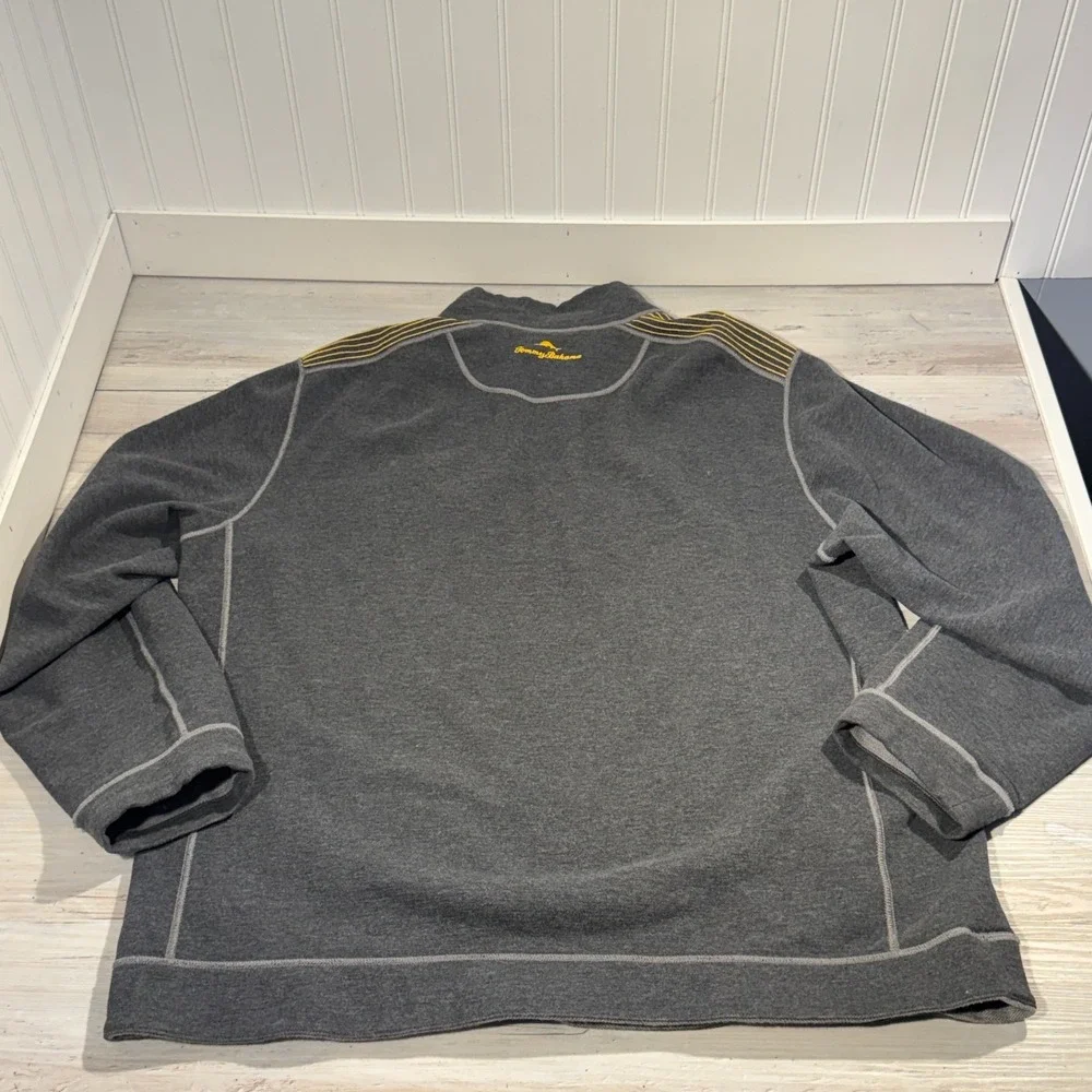 Tommy Bahama Half Zip Sweatshirt NFL Pittsburgh‎ Steelers Reversible Size XL